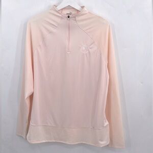 NEW PUMA Golf Mesh 1/4 Zip Long Sleeve Pullover Top Pebble Beach Lightweight XL